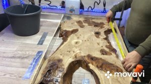 Как залить стол из эпоксидной смолы и слэба?#3 заливаем основной слой!!!