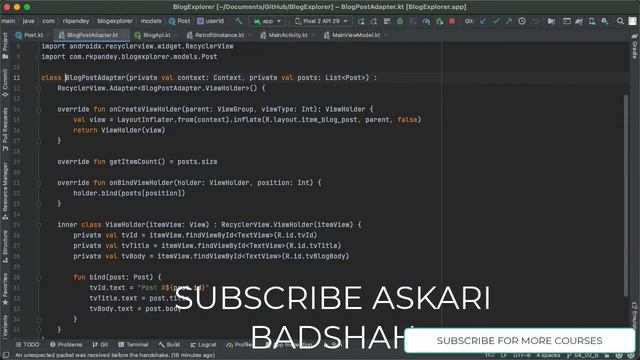 Android Development Retrofit with Kotlin Complete Course смотреть онлайн