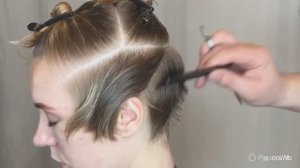 КОРОТКАЯ ЖЕНСКАЯ СТРИЖКА С КОРОТКОЙ ЧЕЛКОЙ by Hair Constructor
