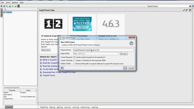 SoapUI Code Execution Vulnerability PoC CVE-2014-1202 смотреть онлайн