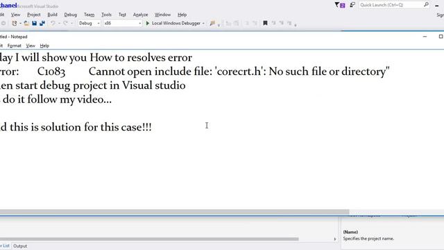 How to fix "Error C1083 Cannot open include file: 'correct.h': no such file or directory" | 4Fun4Yo смотреть онлайн