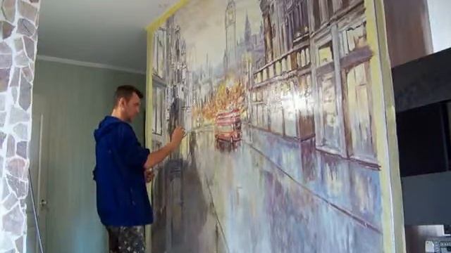 Роспись стены-"Лондон"от Бигич Виталия. смотреть онлайн