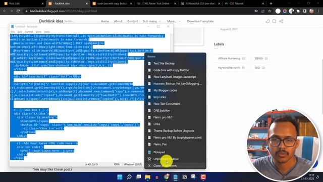 Copy to Clipboard Button using HTML, CSS & JavaScript | Code Box | Blogger Tutorial смотреть онлайн