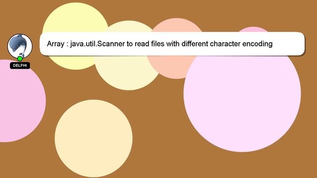Array : java.util.Scanner to read files with different character encoding смотреть онлайн