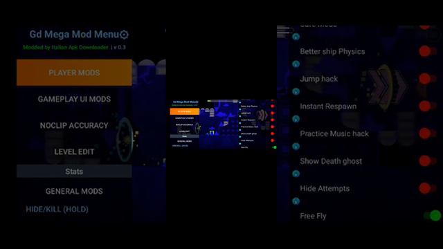 Mod Menu Geometry Dash смотреть онлайн