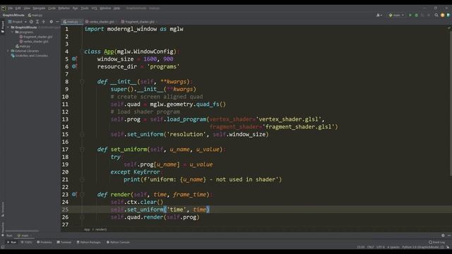 Создай эффект с OpenGL и Python. Пишем шейдер GLSL смотреть онлайн