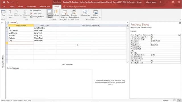 Create Sample Database in MS-Access 2016 смотреть онлайн