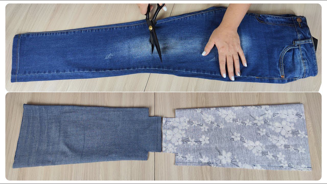 Просто отрезала штанину у джинсов и получилась уникальная сумочка! смотреть онлайн