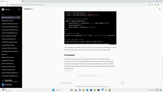 python tensorflow with cuda смотреть онлайн