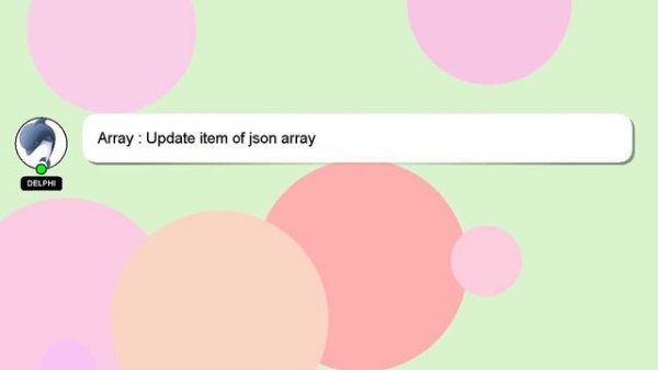 Array : Update item of json array