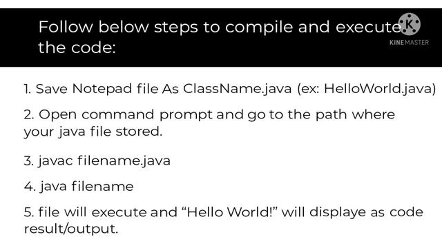 first java program/ java program to print any text / how to compile and execute a java program смотреть онлайн