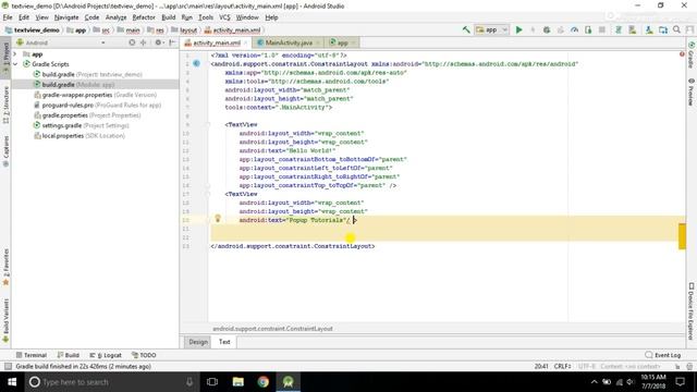 how to add Textview in Android Studio || Android Basic Tutorial || Android Studio hindi || Part-2 смотреть онлайн