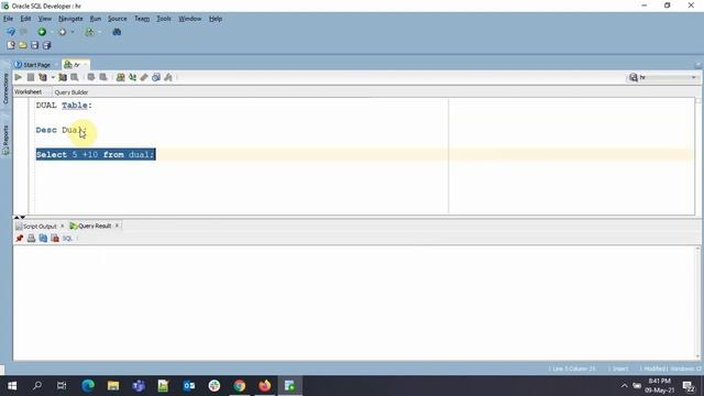 Dual Table in SQL and PLSQL смотреть онлайн