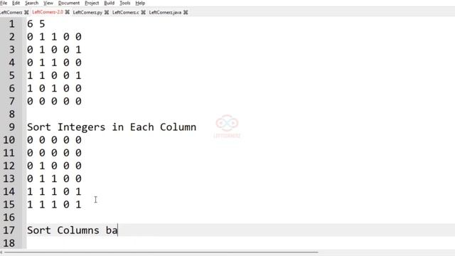 sort columns - numbers of 0s (10-08-21) | skillrack daily challenge смотреть онлайн