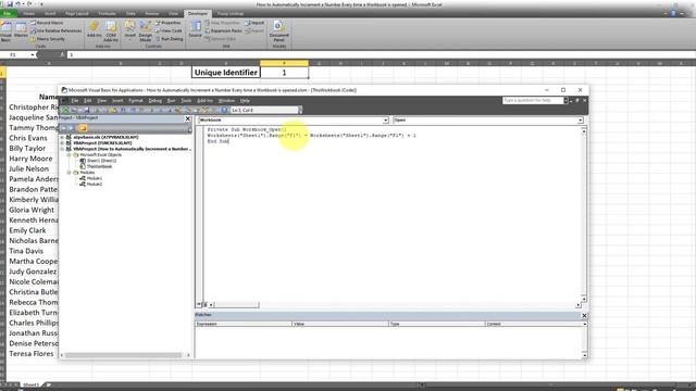 INCREMENT CELL VALUE BY 1 Using VBA смотреть онлайн