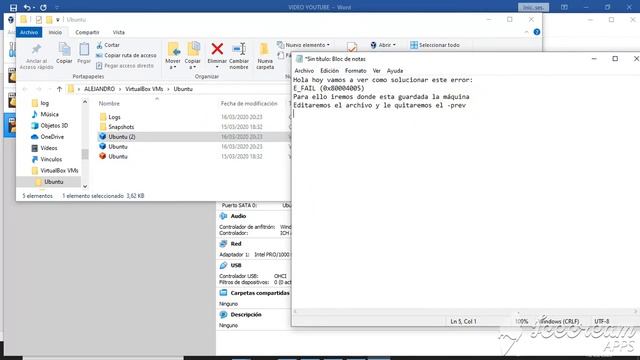 Error máquina virtual E FAIL 0x80004005 смотреть онлайн