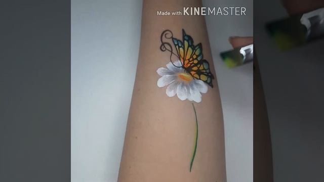 Facepaint Tutorial Butterfly And Flowers урок ро аквагриму бабочка и цветок