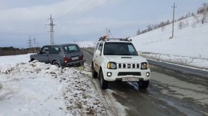 По зимнему лесу на Сузуки джимни