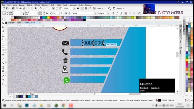 bisiting cord desing in corel draw graphics suite 2019 смотреть онлайн
