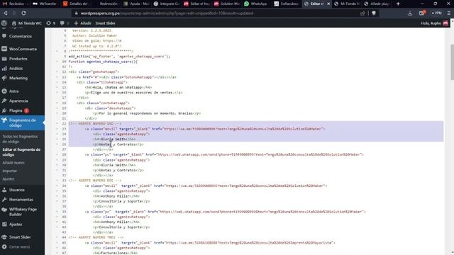 SNIPPET Agentes ilimitados de Whatsapp para WordPress: WhatsApp, Grupo de WhatsApp y Redes sociales смотреть онлайн