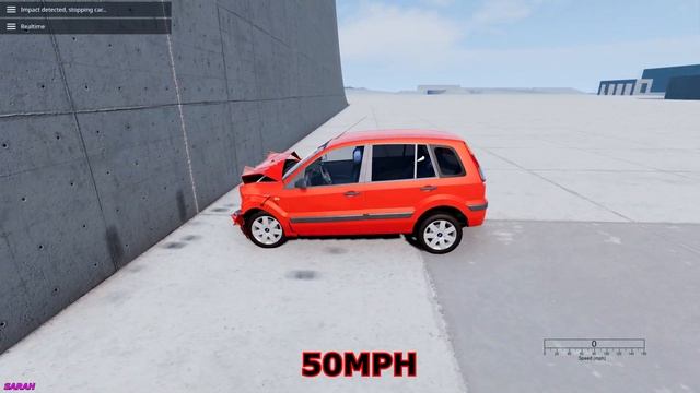Ford Fusion | Crash Test 100 MPH | BeamNG Drive смотреть онлайн