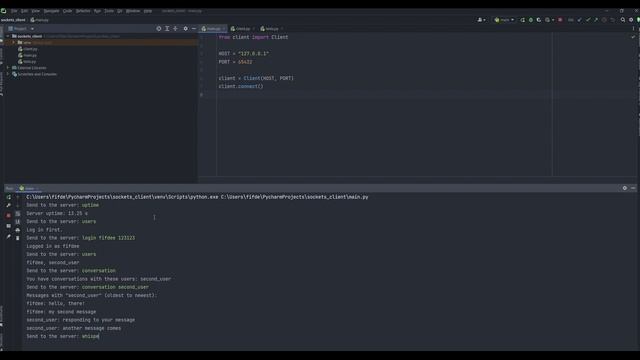 Server & client with local Postgresql integration (Python) смотреть онлайн