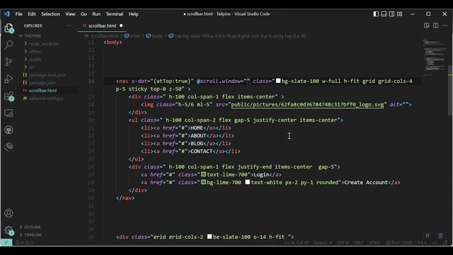 Alpine JS Scroll Detection | Sticky Navbar | Designed With Tailwindcss
