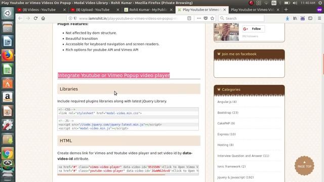 Play Youtube or Vimeo Videos On Popup – Modal Video Library смотреть онлайн
