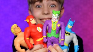 БЭТМЕН, ДЖОКЕР, ФЛЭШ и ИНОПЛАНЕТЯНИН! Странные но классные игрушки STRETCH ARMSTRONG
