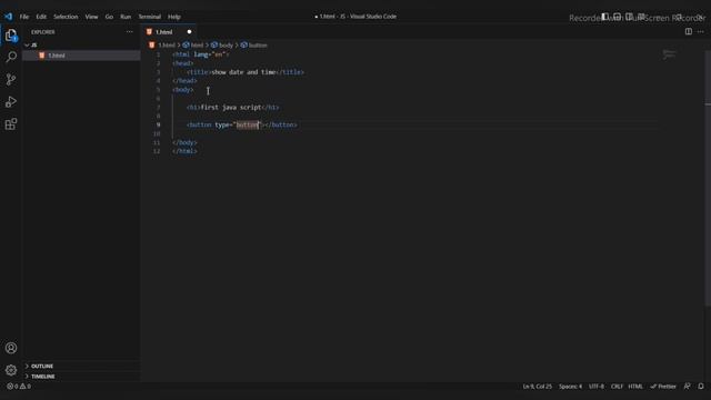 Click button to show date and time || java script смотреть онлайн
