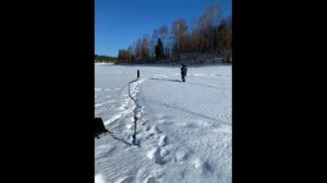 13 карьер. Сосногорский район деревня Пожня.зимняя рыбалка на окуня и хариуса.