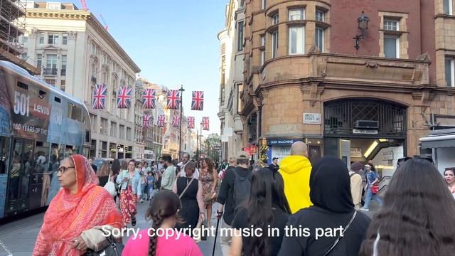 London Walk ?? OXFORD Street, Regent Street To Piccadilly Circus | Central London Walking Tour. HDR