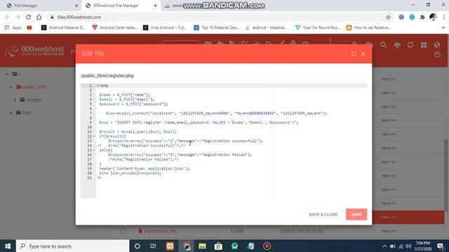 Login and Register Android Studio Using 000webhost | #Part1 | Hindi смотреть онлайн