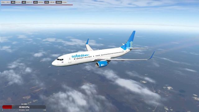 X-Plane 11 | Boeing 738 NG Pobeda | Ульяновск [UWLL] - Санкт-Петербург [ULLI] | Vatsim Shuttle смотреть онлайн