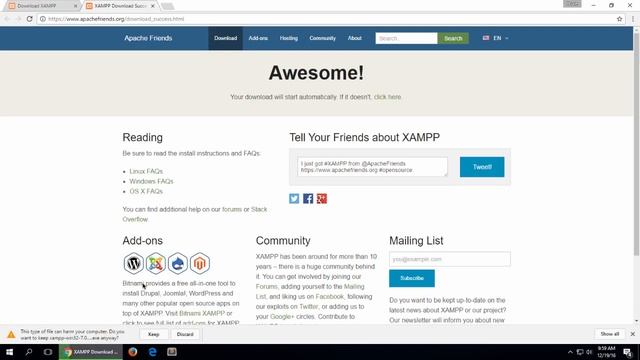 Installing XAMPP on Windows смотреть онлайн