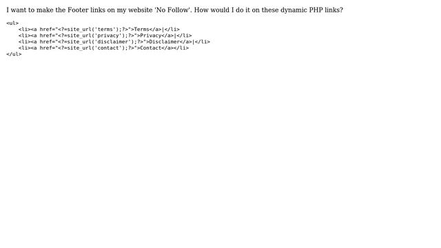 How Do I Make A Dynamic PHP Link 'No-Follow'? смотреть онлайн