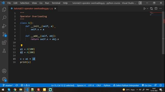 Tutorial 23 - Operator Overloading in python смотреть онлайн