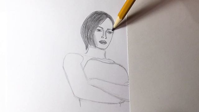 Pencil Drawing Ada Wong (Upper Body) | Портрет Ады Вонг (верхняя часть тела)