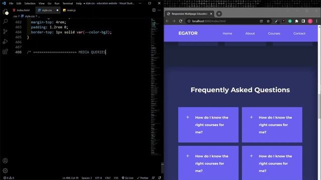 Build A Responsive Multipage Education/School Website using HTML CSS & JavaScript Complete Tutorial смотреть онлайн