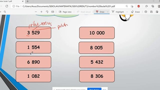 Nombor Bulat Hingga 10 000 (Matematik Tahun 3 KSSR) смотреть онлайн