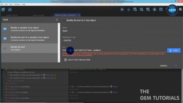 How to create a countdown timer : GDevelop 5