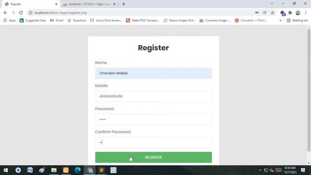 Complete User Registration Form with Validation using PHP and MySQL Database in Hindi смотреть онлайн