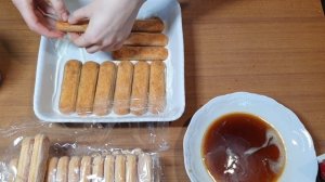 Тирамису со сливками и маскарпоне.