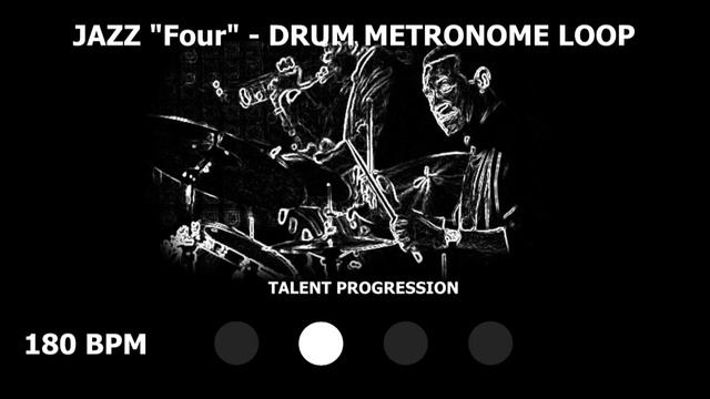 Jazz "Four" | Drum Metronome Loop | 180 BPM смотреть онлайн