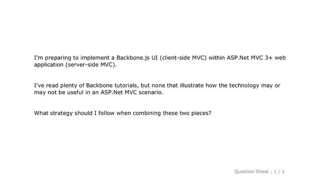 jQuery : How can I use Backbone.js with ASP.Net MVC? смотреть онлайн