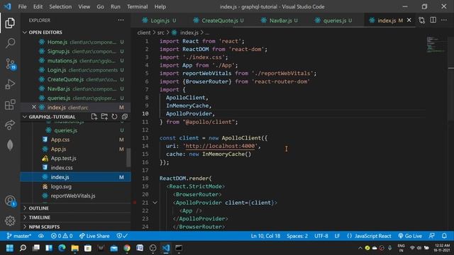 #14 Adding jwt token in request header | GraphQL tutorial with React and Apollo Client in Hindi смотреть онлайн
