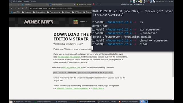 How to setup basic Minecraft 1.16.4 server on Linux/VPS смотреть онлайн