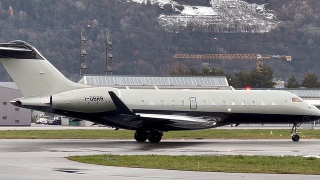 Bombardier BD-700-1A11 Global 5500 I-DBRR Sirio Executive takeoff Sion airport 15.12.2022 смотреть онлайн