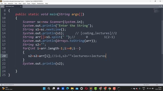 Interview Programs Part-1//Reverse words in a given String in Java#java смотреть онлайн
