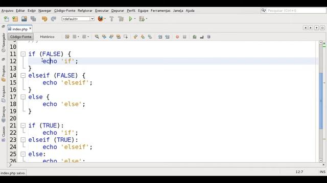 PHP Comando IF, ELSEIF e ELSE смотреть онлайн